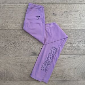 Gymshark SEAMLESS LEGGINGS Size XS Spell-Out 24” Purple